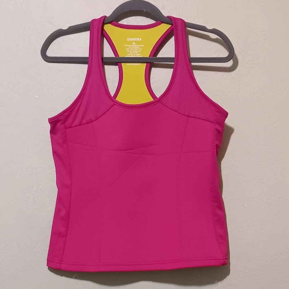 ZAGGORA Neoprene Celu-lite Technology Tank Top Pink SzXL Compression